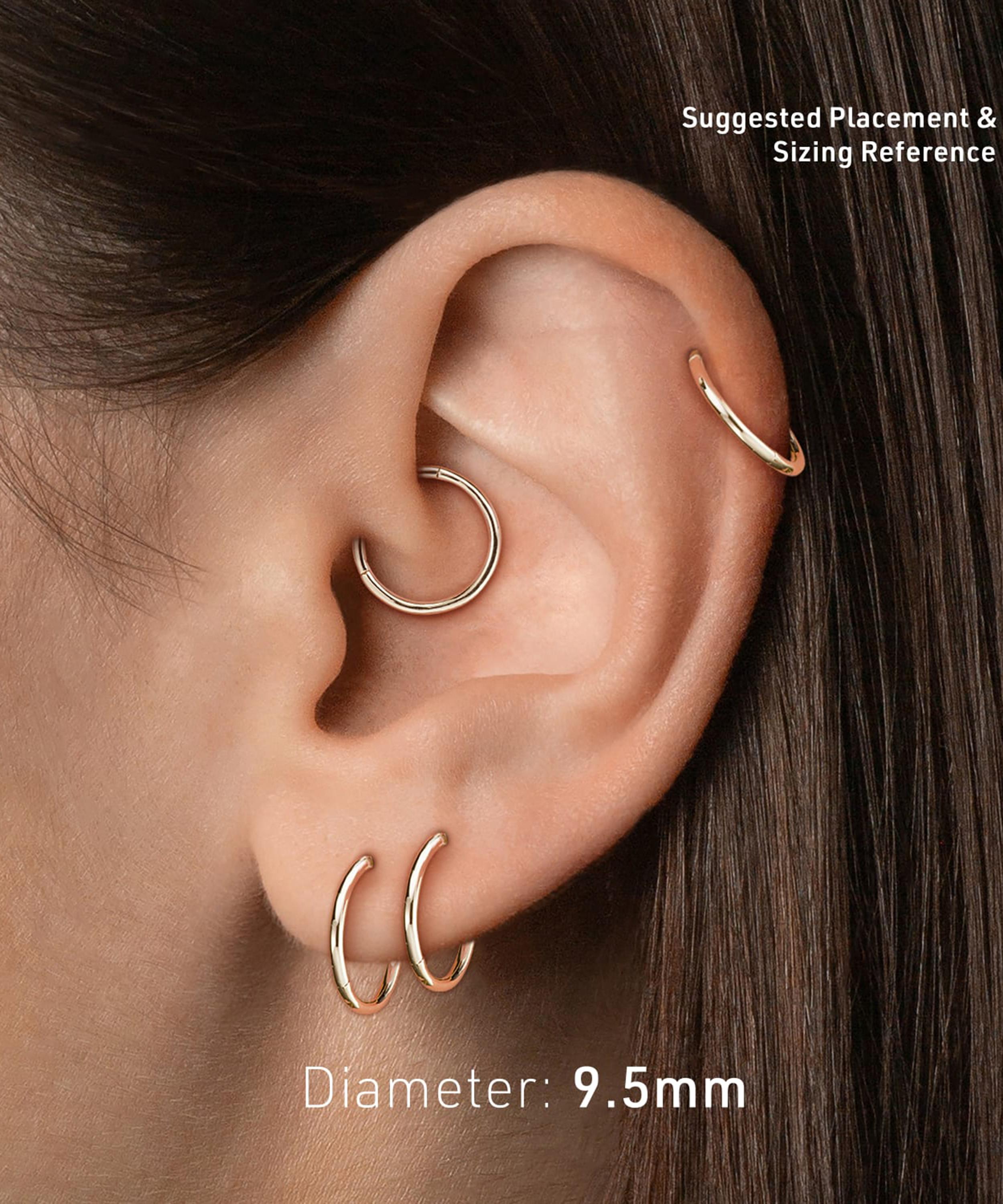 9.5 mm store hoop earrings