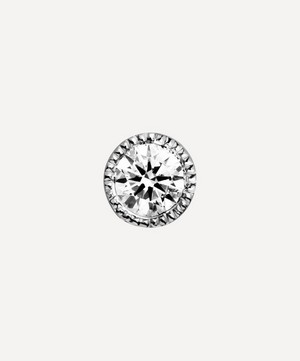 Maria Tash - 18ct 2.5mm Scalloped Set Diamond Threaded Stud Earring image number 0