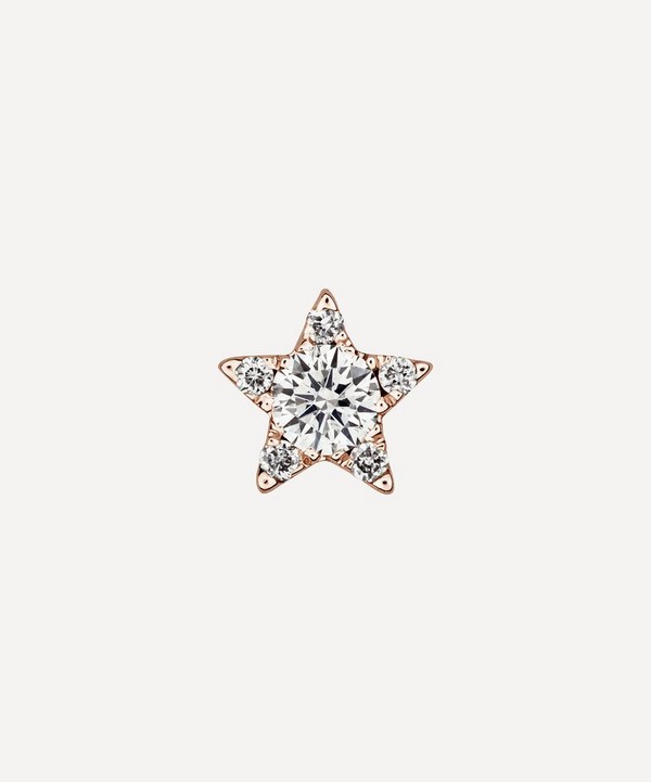 Maria Tash - 18ct 4.5mm Diamond Star Threaded Stud Earring image number null