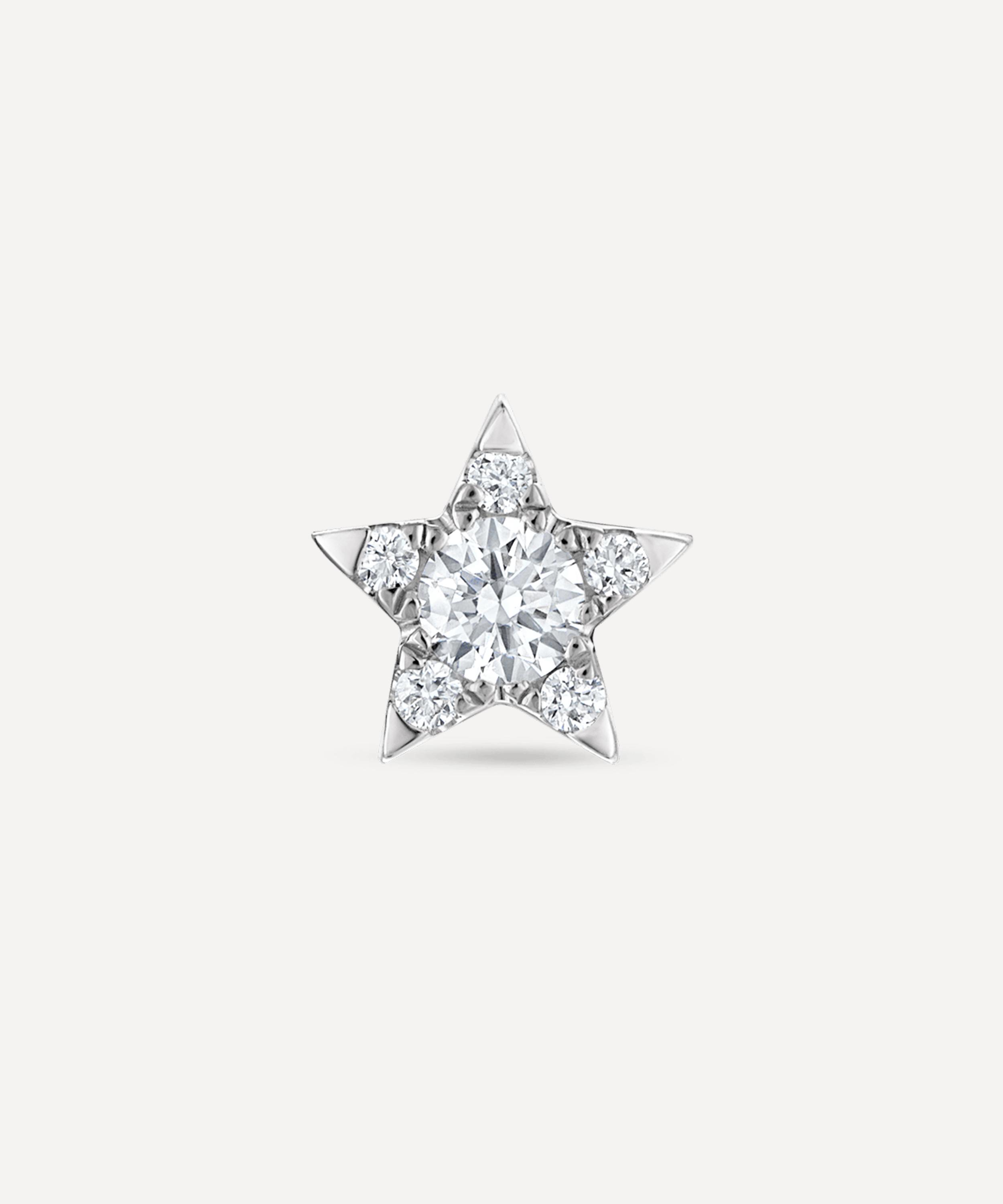 Maria Tash - 18ct 4.5mm Diamond Star Threaded Stud Earring image number 2