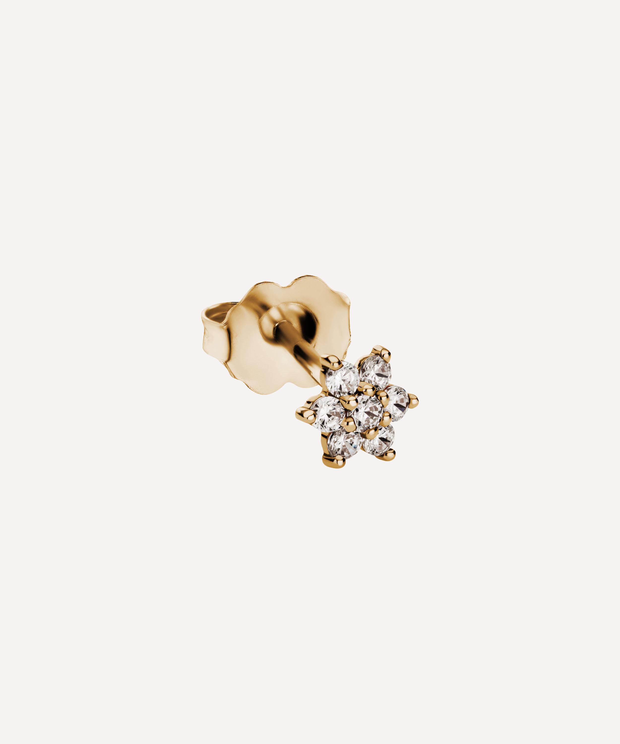 18ct Gold Flower Stud Earrings