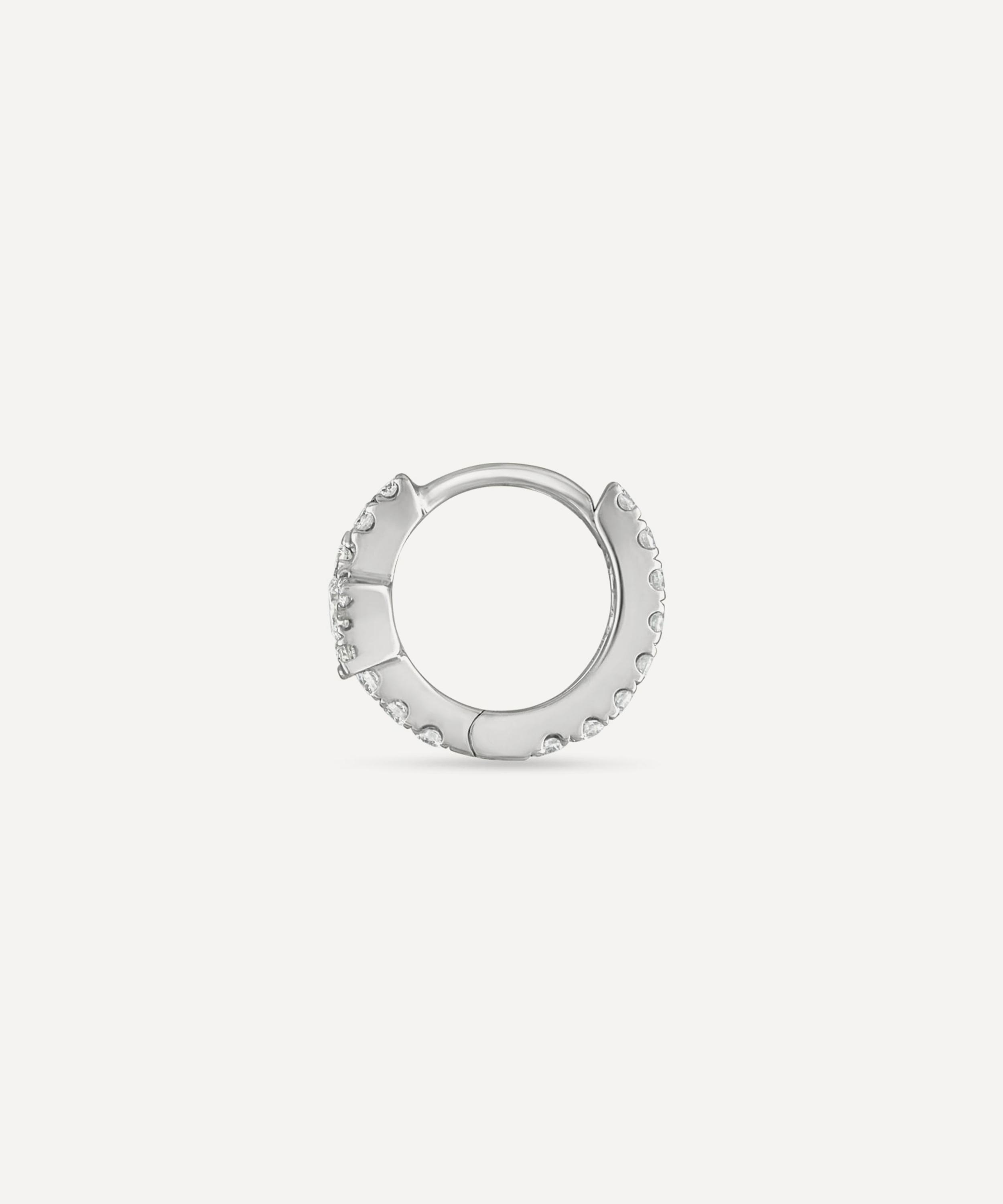 Maria Tash - 18ct 6.5mm Diamond Star Eternity Hoop Earring image number 2