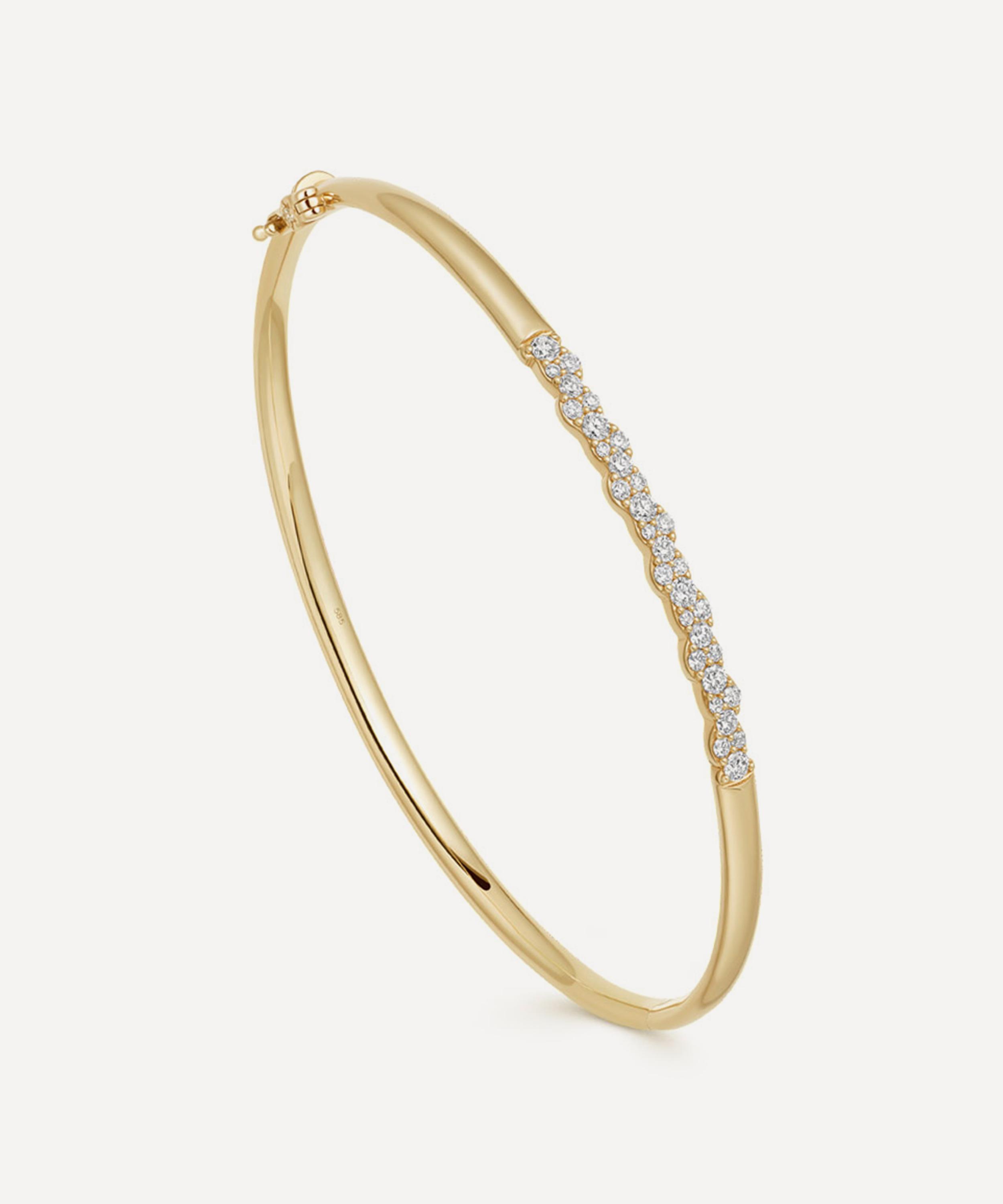 Astley Clarke - 14ct Gold Interstellar Diamond Bangle image number 0