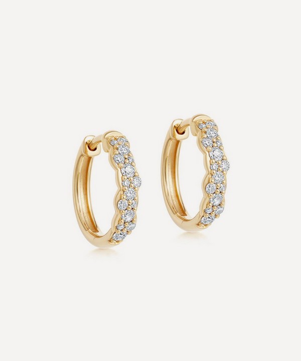 Astley Clarke - 14ct Gold Medium Interstellar Diamond Hoop Earrings