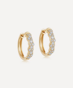 Astley Clarke - 14ct Gold Medium Interstellar Diamond Hoop Earrings image number 0