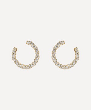 Astley Clarke - 14ct Gold Interstellar Eclipse Diamond Hoop Earrings image number 0