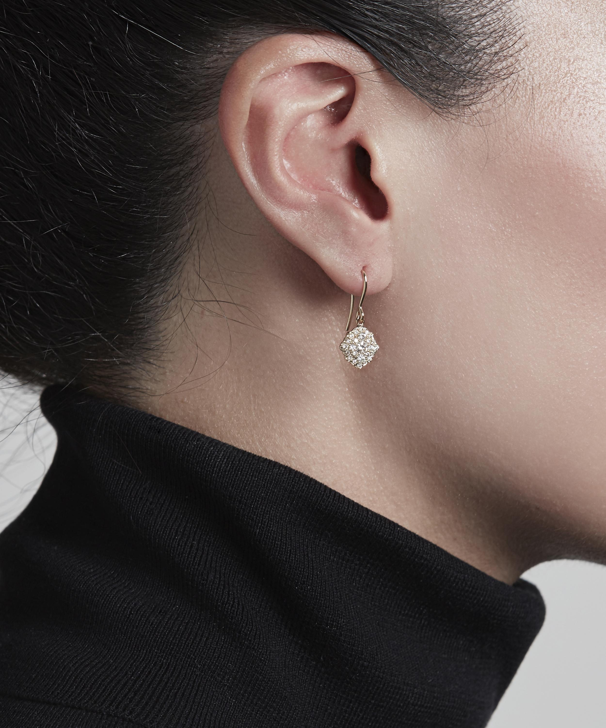 Astley Clarke 14ct Gold Interstellar Cluster Diamond Drop Earrings Liberty