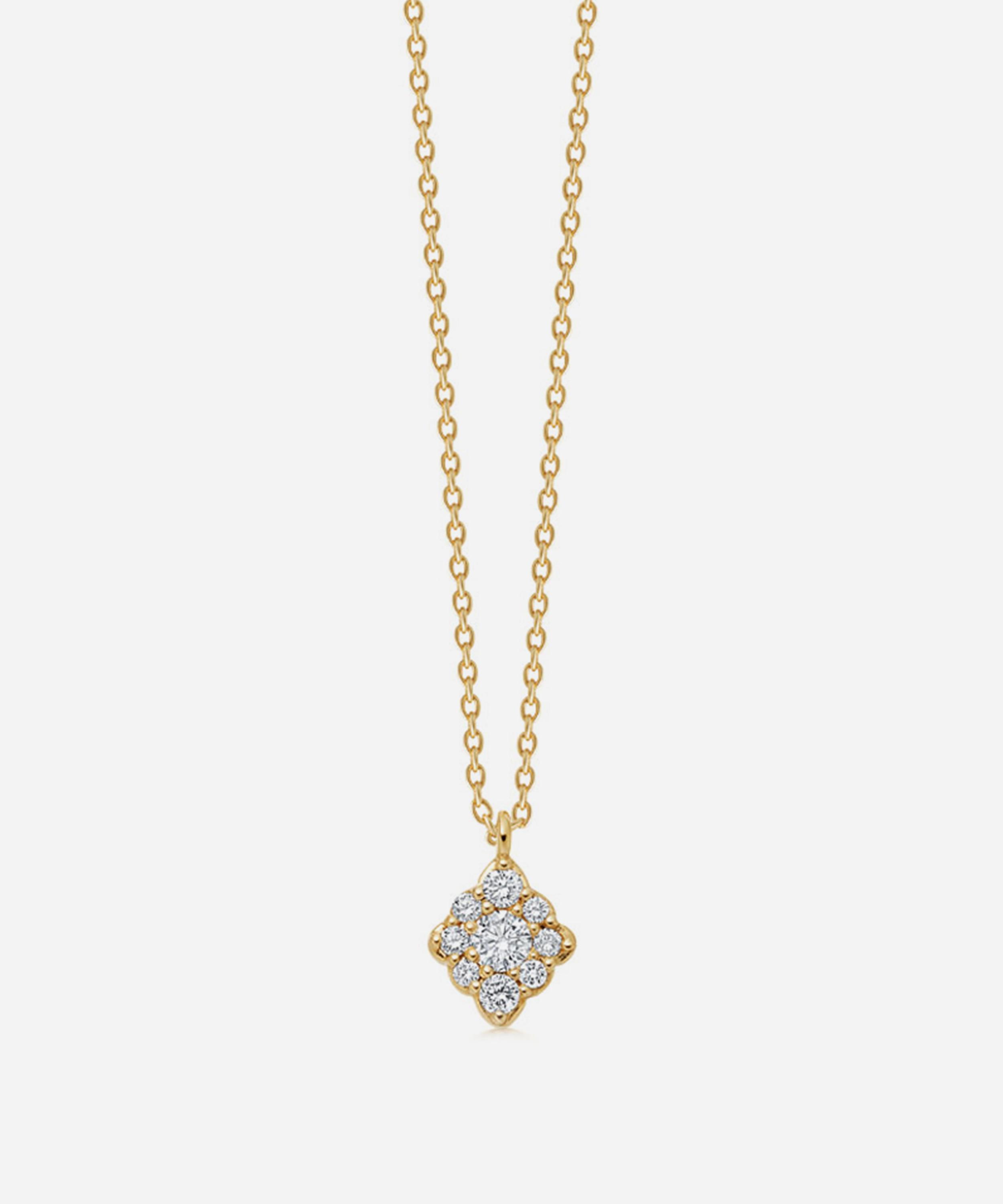 ASTLEY CLARKE ASTLEY CLARKE 14CT GOLD MINI INTERSTELLAR CLUSTER DIAMOND PENDANT NECKLACE 000705476