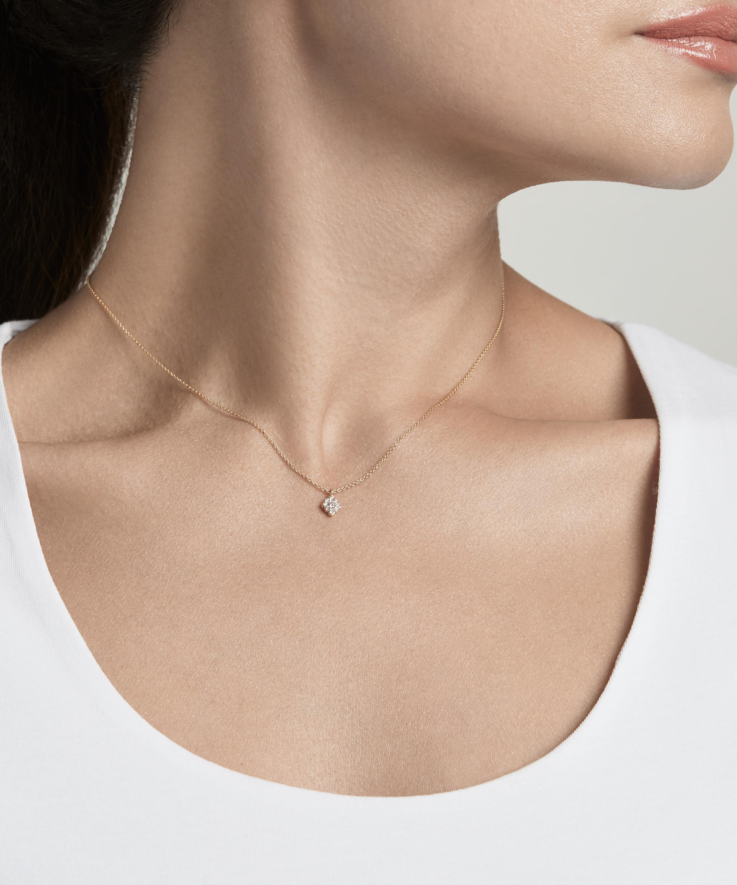 ASTLEY CLARKE ASTLEY CLARKE 14CT GOLD MINI INTERSTELLAR CLUSTER DIAMOND PENDANT NECKLACE 000705476