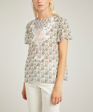 Liberty - Celia Embroidered Silk T-Shirt image number 1