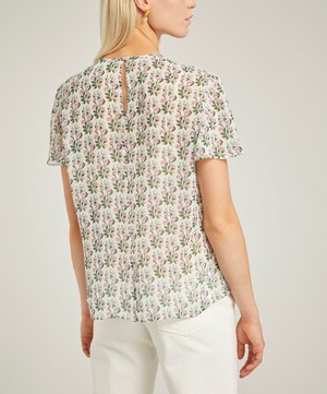 Liberty - Celia Embroidered Silk T-Shirt image number 3