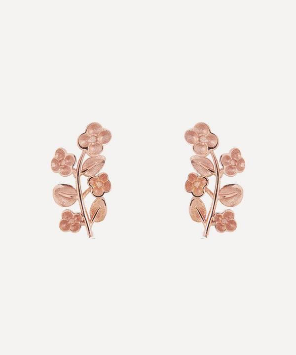 Liberty - Rose Gold Blossom Stud Earrings image number 0