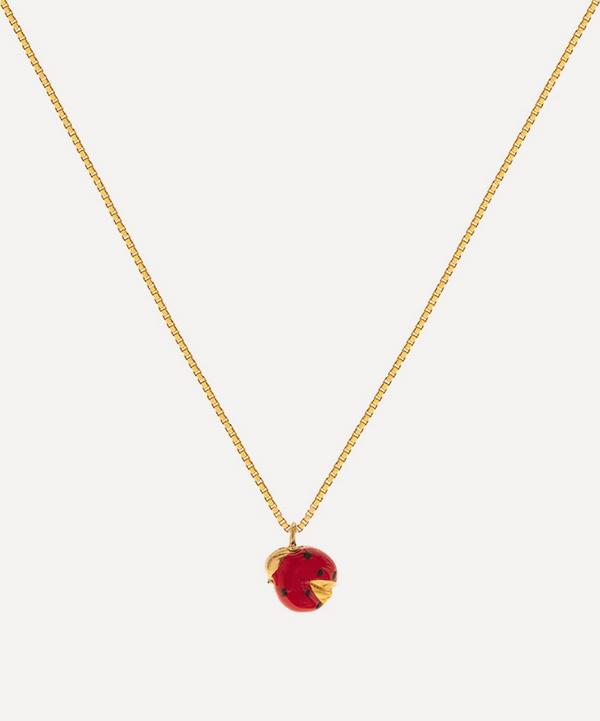 Atelier VM - 18ct Gold Coccinella Enamel Ladybird Pendant Necklace image number null