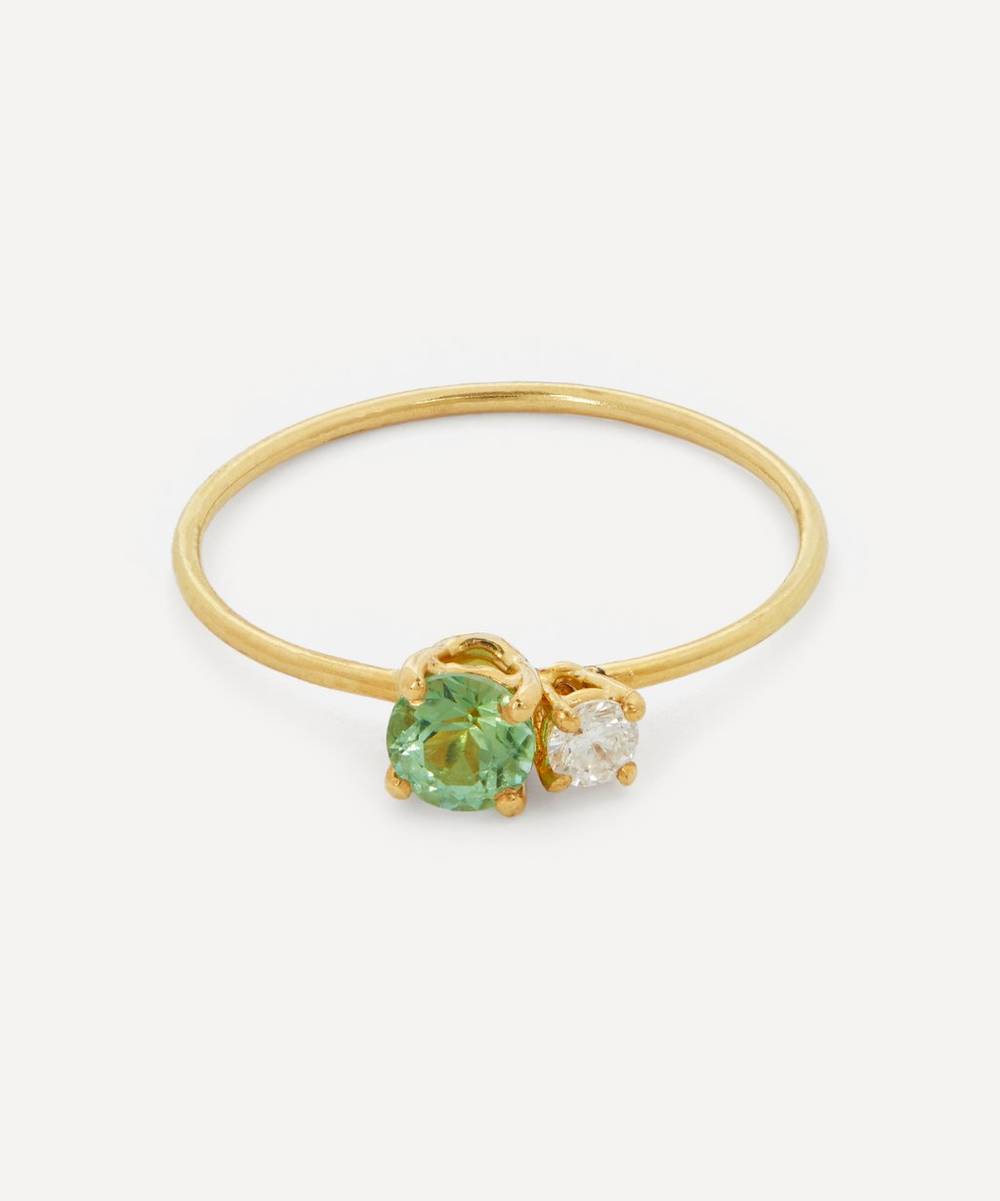 Atelier VM - 18ct Gold Principesca Diamond and Green Tourmaline Ring