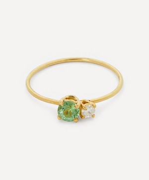 Atelier VM - 18ct Gold Principesca Diamond and Green Tourmaline Ring image number 0