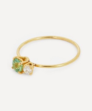 Atelier VM - 18ct Gold Principesca Diamond and Green Tourmaline Ring image number 2