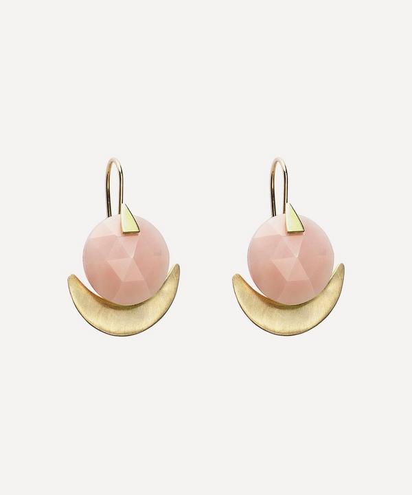 Atelier VM - 9ct Gold Dalia Pink Opal Drop Earrings image number null