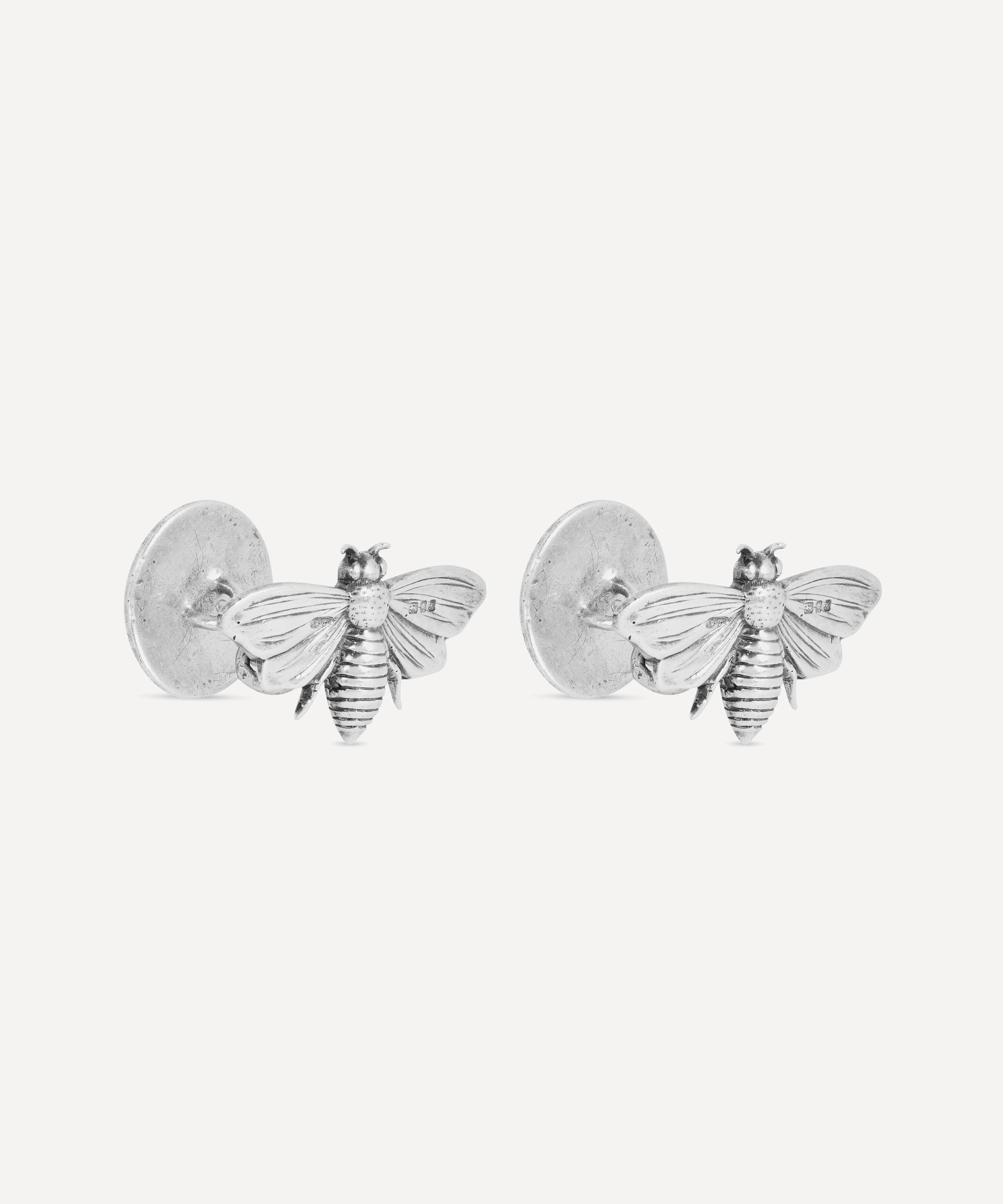 Designer Vintage - 1990s Silver Butterfly Cufflinks image number 1