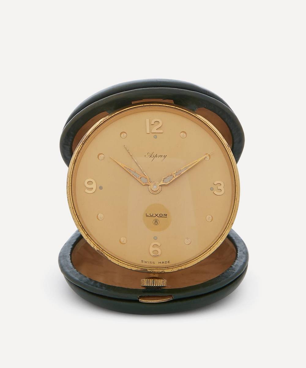 Designer Vintage - 1960s Luxor for Asprey Gilt Travel Alarm Clock