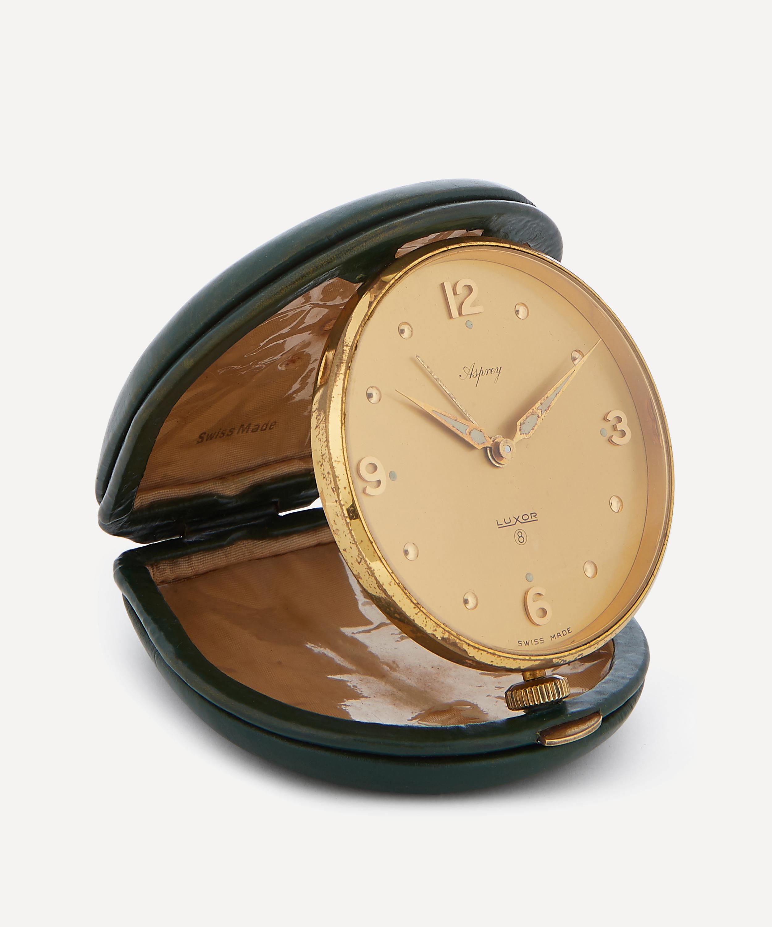 Designer Vintage - 1960s Luxor for Asprey Gilt Travel Alarm Clock image number 1