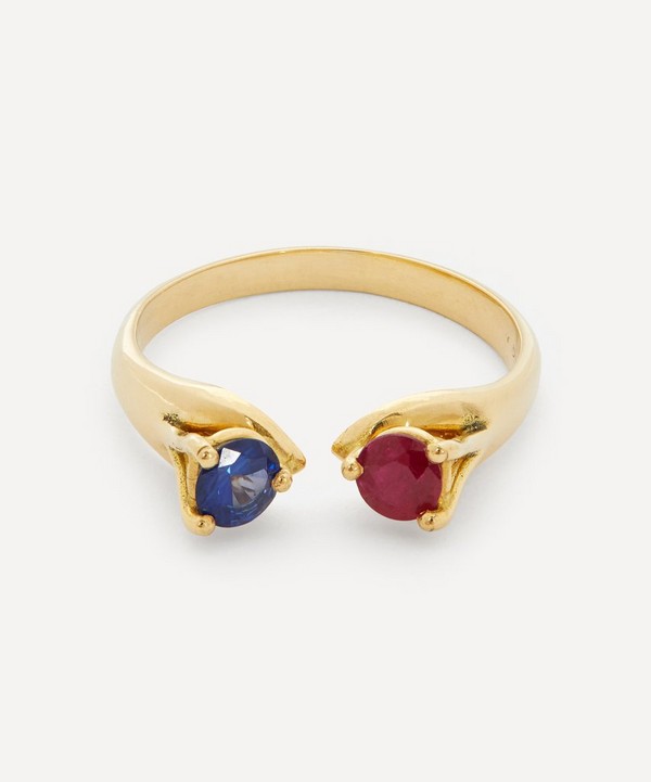 Atelier VM - 18ct Gold Mirror Sapphire and Ruby Ring image number null