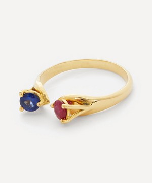 Atelier VM - 18ct Gold Mirror Sapphire and Ruby Ring image number 2