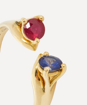 Atelier VM - 18ct Gold Mirror Sapphire and Ruby Ring image number 3
