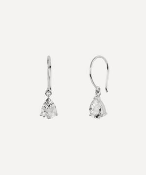 Dinny Hall - Silver Gem Drop White Topaz Earrings image number 2