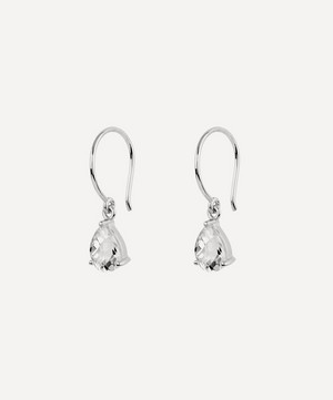 Dinny Hall - Silver Gem Drop White Topaz Earrings image number 3