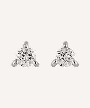 Dinny Hall - Silver Gem Drop White Sapphire Stud Earrings image number 0