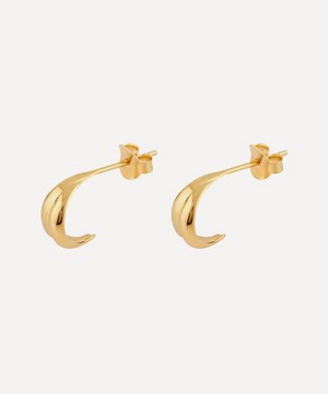Dinny Hall - Gold Plated Vermeil Silver Twist Mini Hoop Earrings image number 2