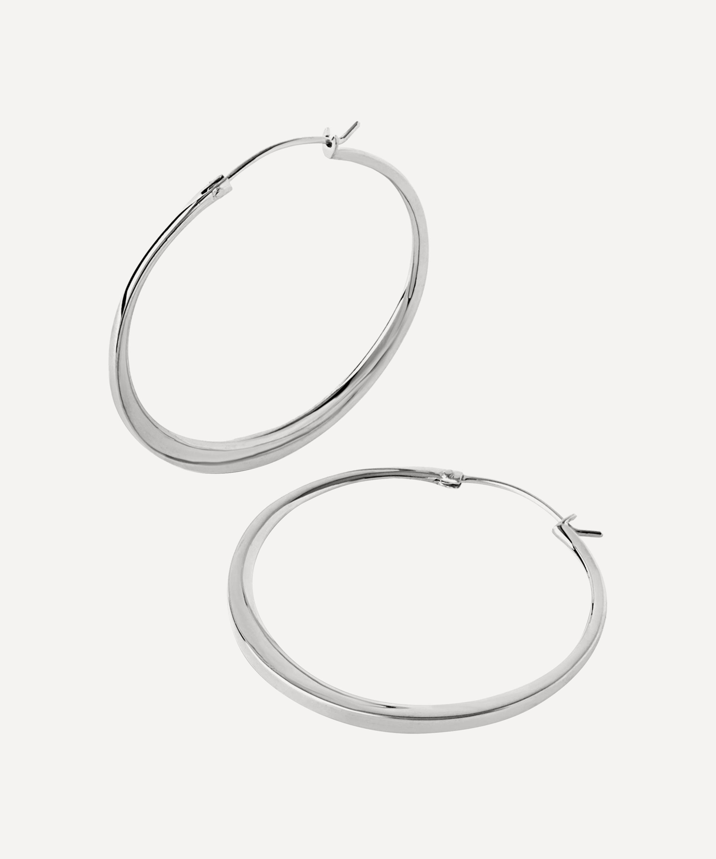 Dinny Hall - Silver Signature Medium Hoop Earrings image number 0