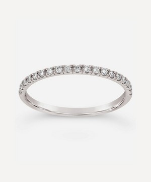 Dinny Hall - White Gold Micro Set Half Eternity Ring image number 0