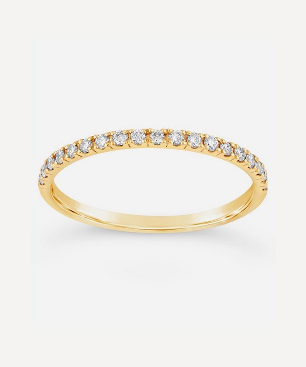 Dinny Hall - Gold Micro Set Half Eternity Ring image number null