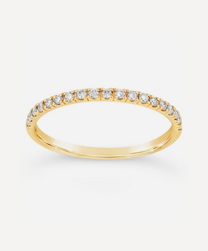 Dinny Hall - Gold Micro Set Half Eternity Ring image number 0