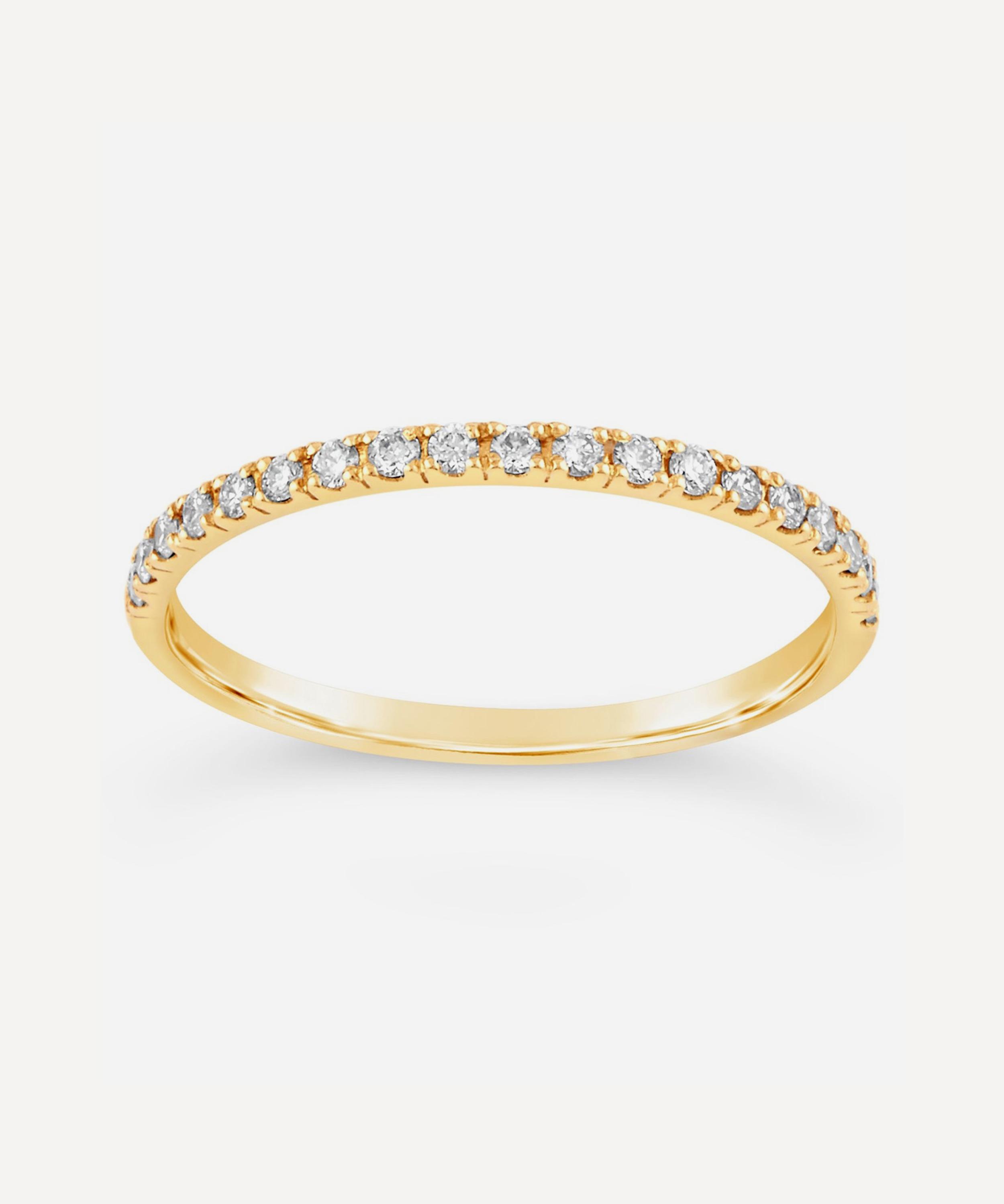 Dinny Hall Gold Micro Set Half Eternity Ring Liberty