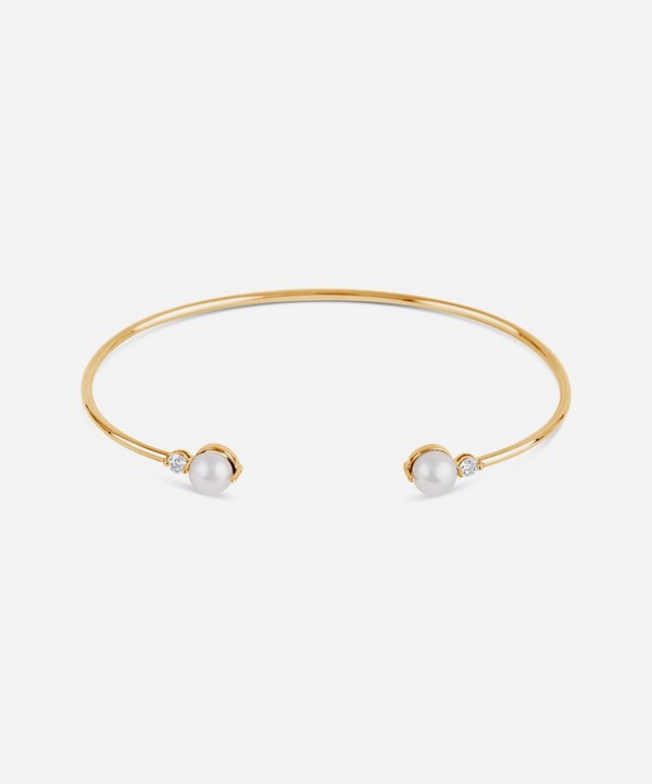 Dinny Hall - 14ct Gold Shuga Double Pearl Cuff Bracelet image number null