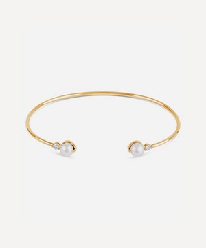 Dinny Hall - 14ct Gold Shuga Double Pearl Cuff Bracelet image number 0