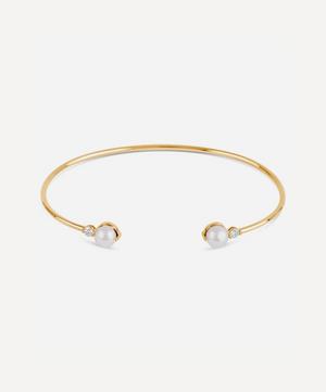 Dinny Hall - 14ct Gold Shuga Double Pearl Cuff Bracelet image number 0