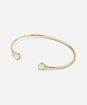Dinny Hall - 14ct Gold Shuga Double Pearl Cuff Bracelet image number 1