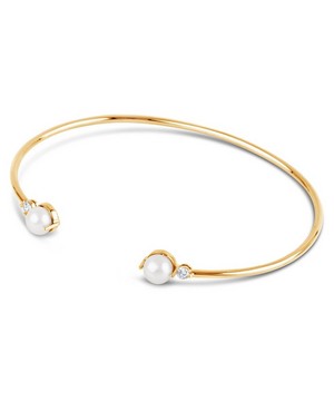 Dinny Hall - 14ct Gold Shuga Double Pearl Cuff Bracelet image number 2