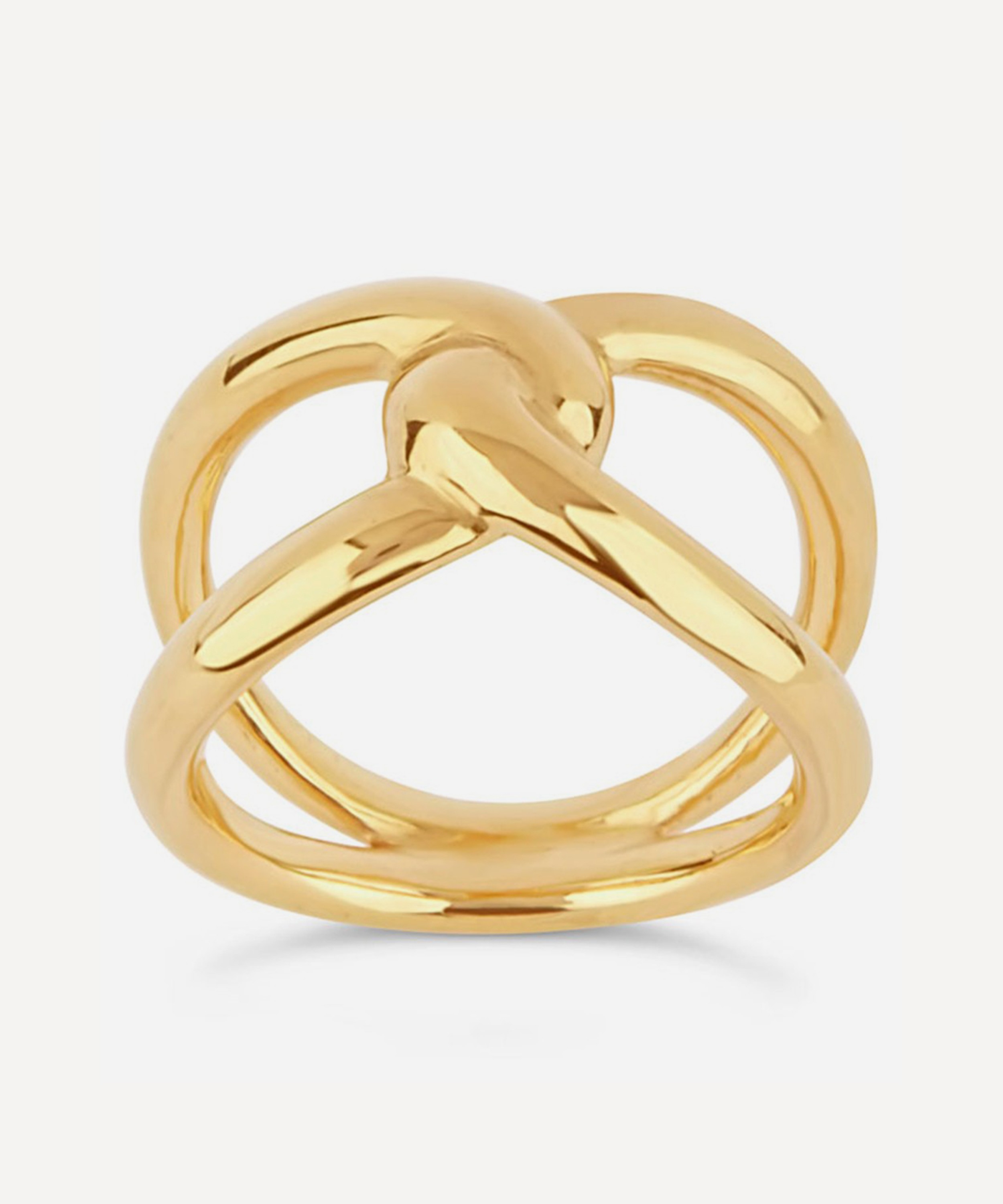 Dinny Hall - Gold Plated Vermeil Silver Twist Open Ring image number null