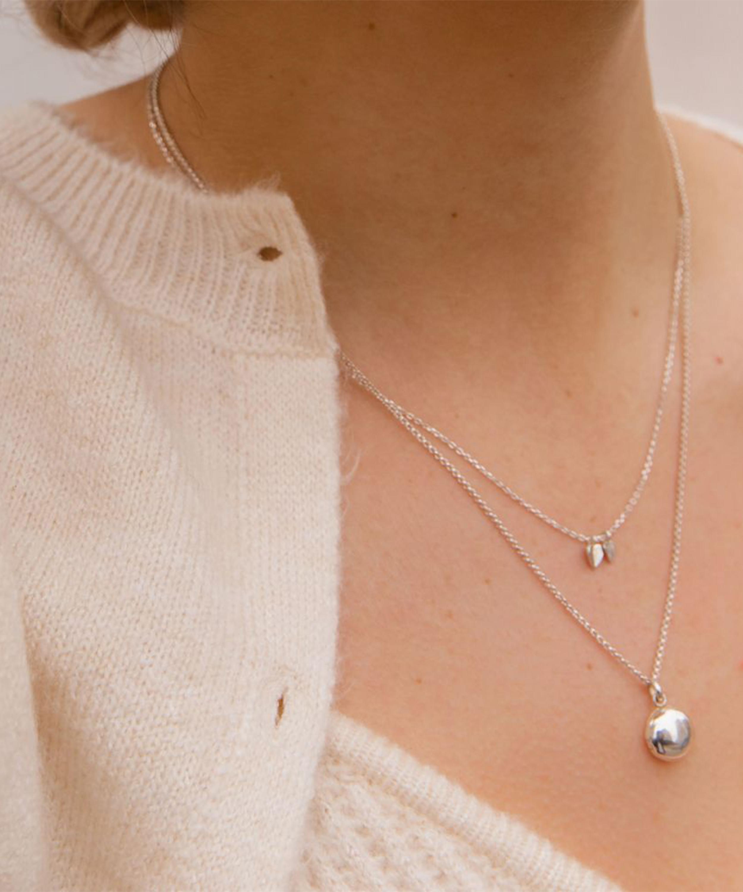 Dinny Hall - Silver My World Button Locket Necklace image number 1