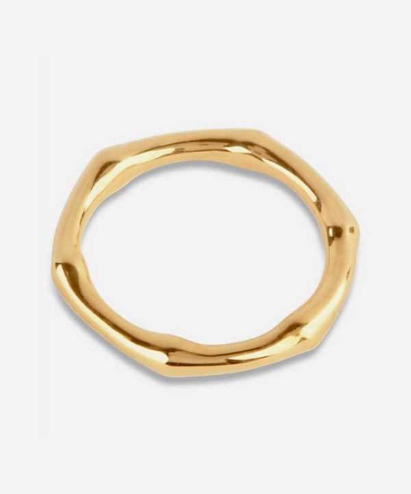 Dinny Hall - Gold Plated Vermeil Silver Bamboo Ring image number null