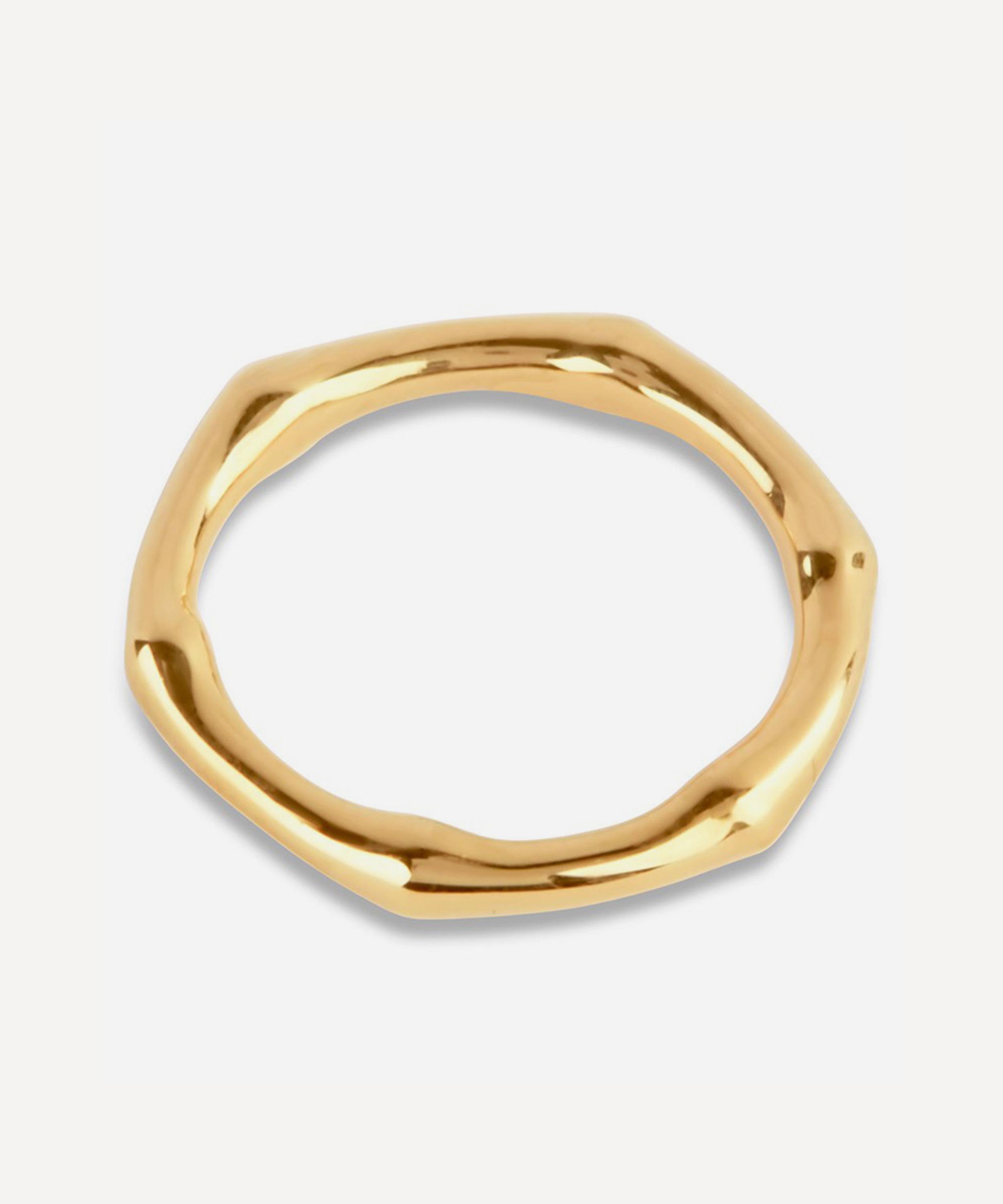 Dinny Hall - Gold Plated Vermeil Silver Bamboo Ring image number 