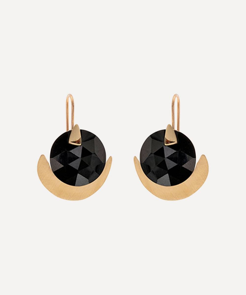 Atelier VM - 9ct Gold Dalia Onyx Earrings