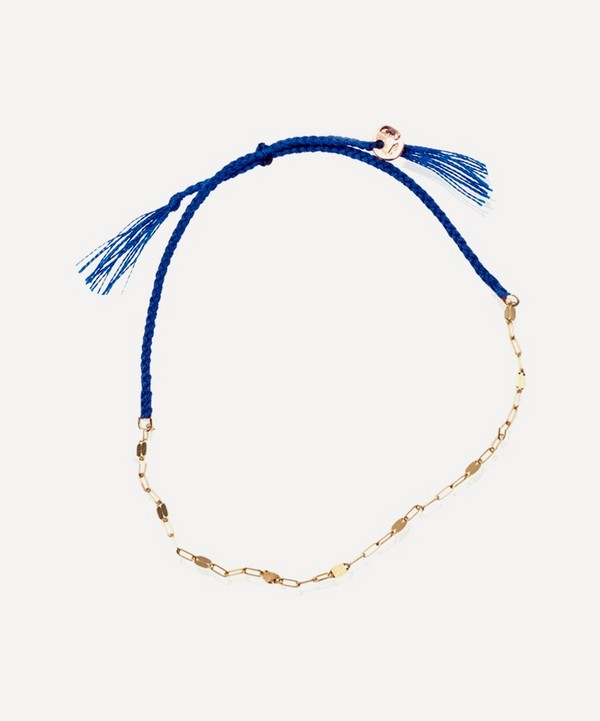 Atelier VM - Tea Ovale Cotton and 18ct Gold Chain Bracelet image number null