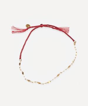 Atelier VM - Tea Ovale Cotton and 18ct Gold Chain Bracelet image number 0