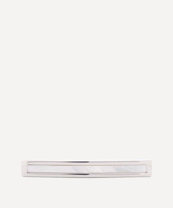 Simon Carter - Arched Mother of Pearl Tie Slide image number null