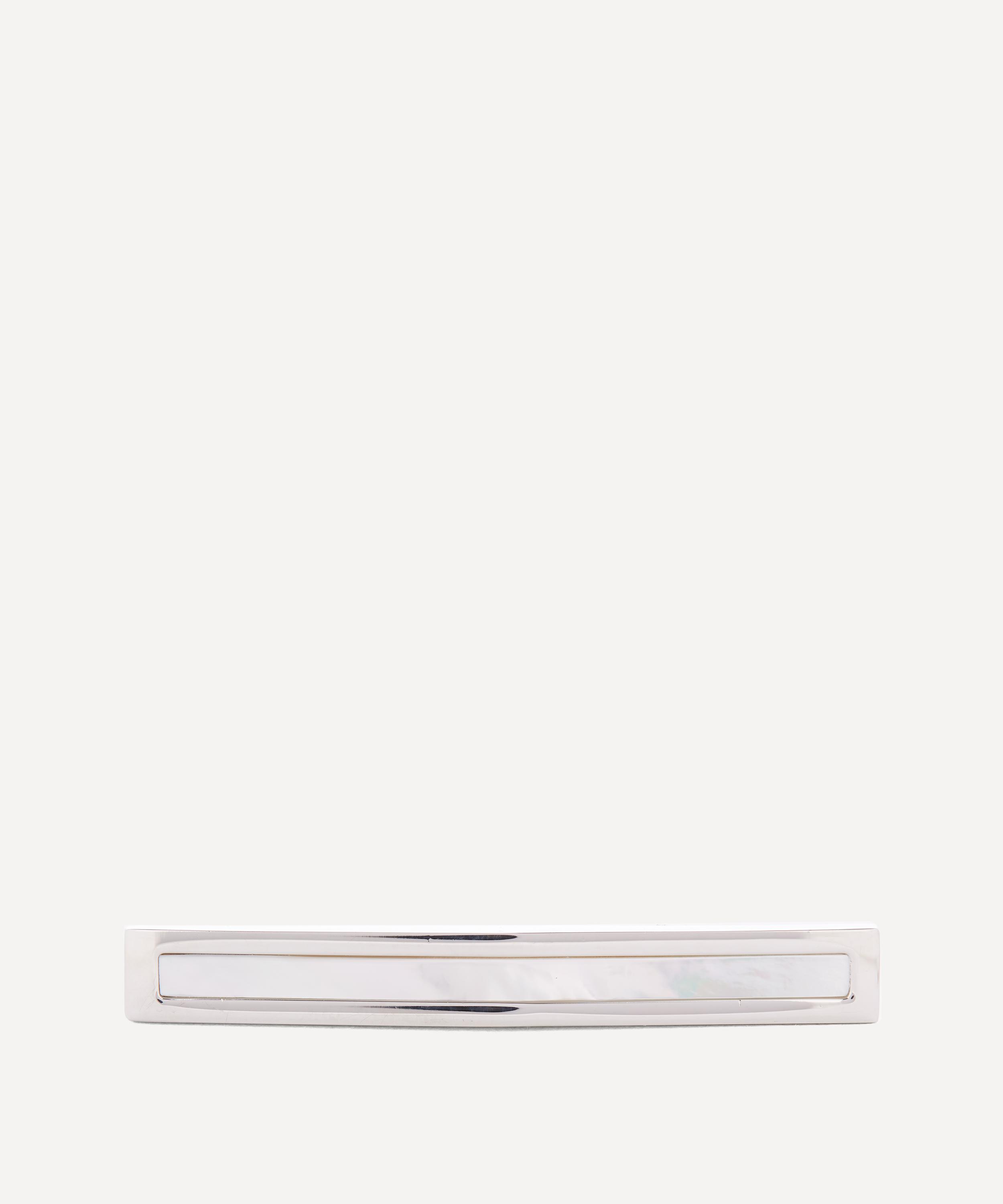 Simon Carter - Arched Mother of Pearl Tie Slide image number 0